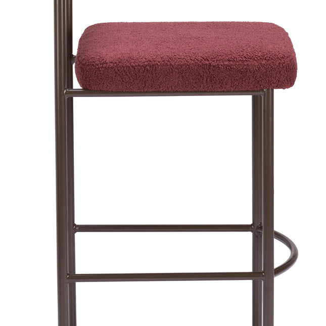 Livorno Barstool (Set of 2) Red & Bronze Barstools TriadCommerceInc   