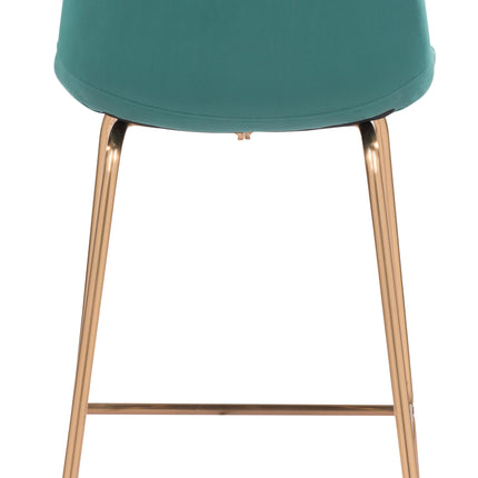 Tony Counter Stool Green & Gold Counter Stools TriadCommerceInc   