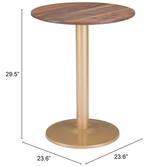 Alto Bistro Table Brown & Gold Tables TriadCommerceInc   