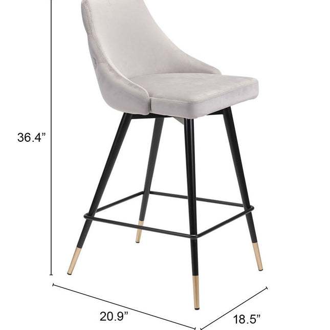 Piccolo Counter Stool Gray Counter Stools TriadCommerceInc   