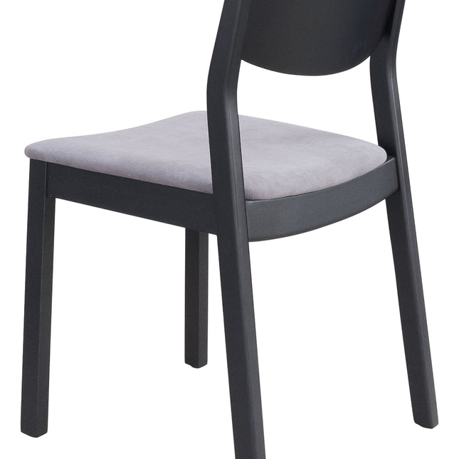 Desdamona Dining Chair (Set of 2) Gray & Black Chairs TriadCommerceInc   