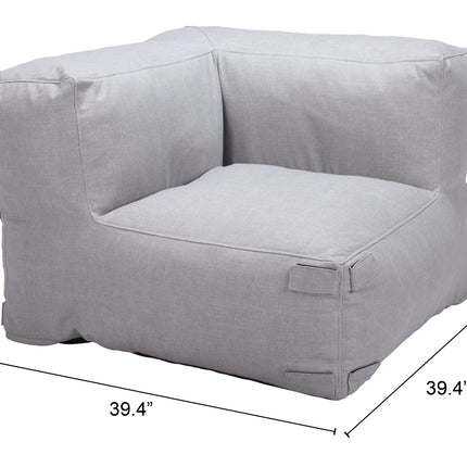 Luanda Corner Chair Gray Seating TriadCommerceInc   