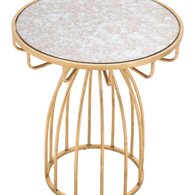 Silo Side Table Gold Side Tables TriadCommerceInc   