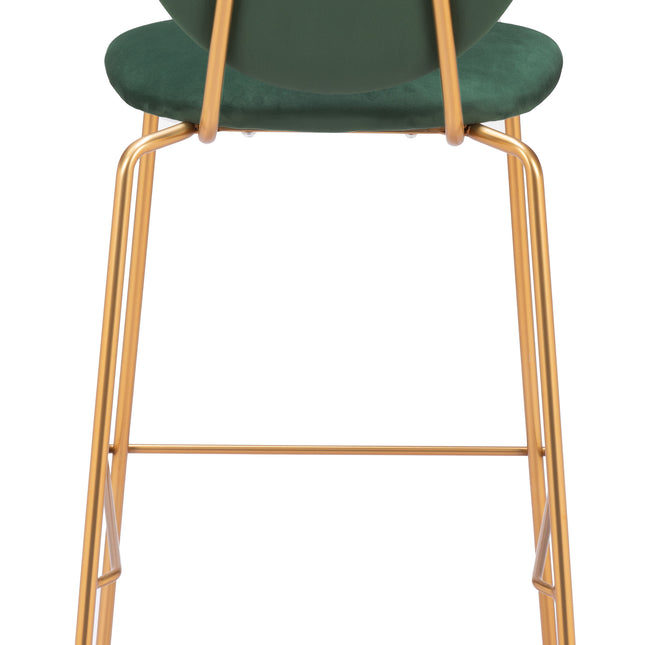 Odessa Barstool (Set of 2) Green & Gold Barstools TriadCommerceInc   