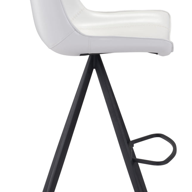 Aki Barstool (Set of 2) White & Black Barstools TriadCommerceInc   