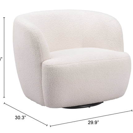 Govan Swivel Chair Ivory Chairs [TriadCommerceInc]   