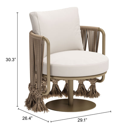 Uzel Accent Chair White Seating TriadCommerceInc   