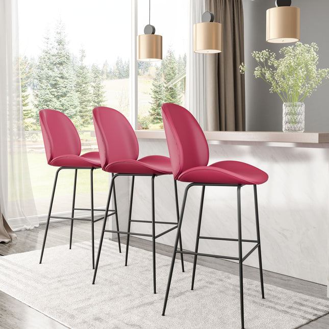 Miles Barstool Red Barstools TriadCommerceInc   