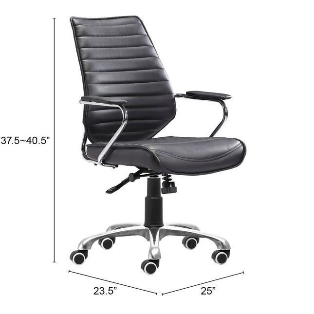 Enterprise Low Back Office Chair Black Chairs TriadCommerceInc   