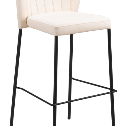 Linz Barstool (Set of 2) Cream Barstools TriadCommerceInc   