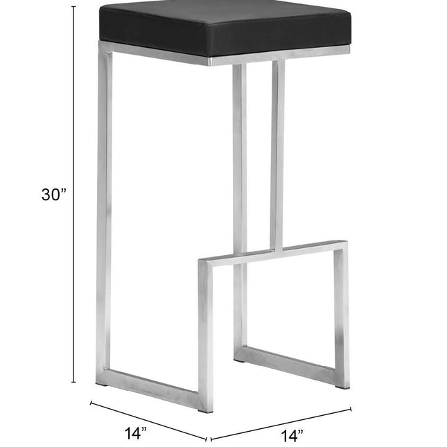 Darwen Barstool (Set of 2) Black Barstools TriadCommerceInc   