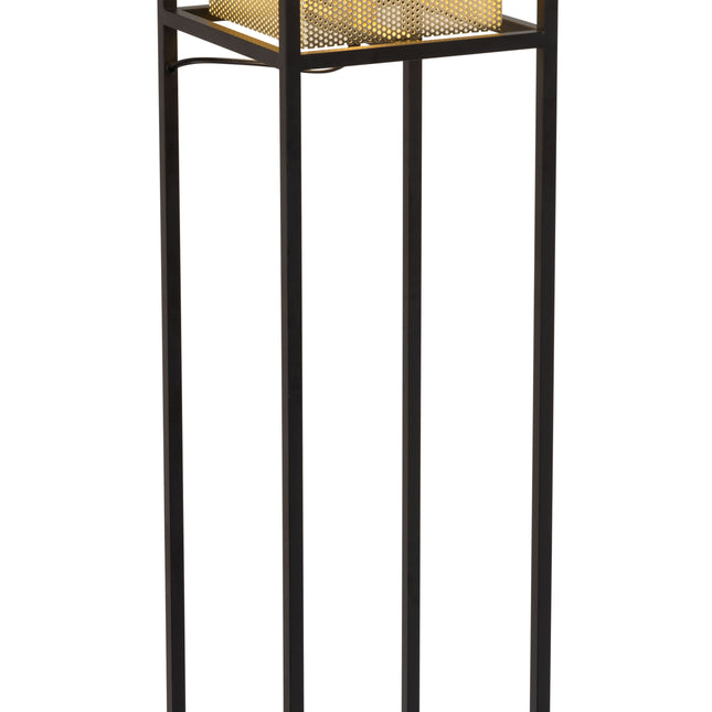 Yves Floor Lamp Gold & Black Floor Lamps TriadCommerceInc   