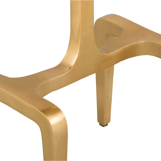 Clement Side Table White & Gold Side Tables TriadCommerceInc   