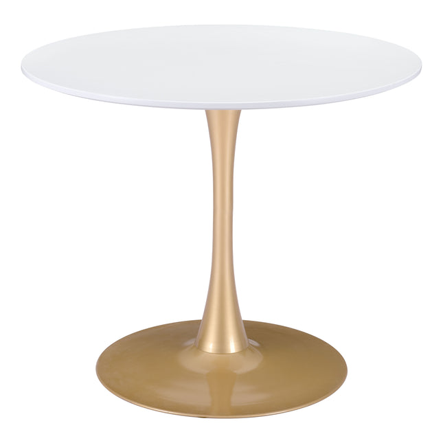 Opus Dining Table White & Gold Tables TriadCommerceInc Default Title  