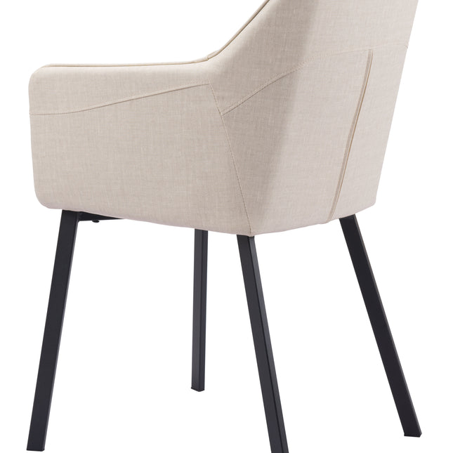 Adage Dining Chair (Set of 2) Beige Chairs TriadCommerceInc   