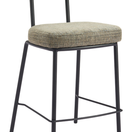 Kede Counter Stool Green Tweed Counter Stools TriadCommerceInc   