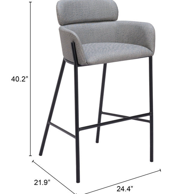 Bremor Barstool Slate Gray Barstools TriadCommerceInc   