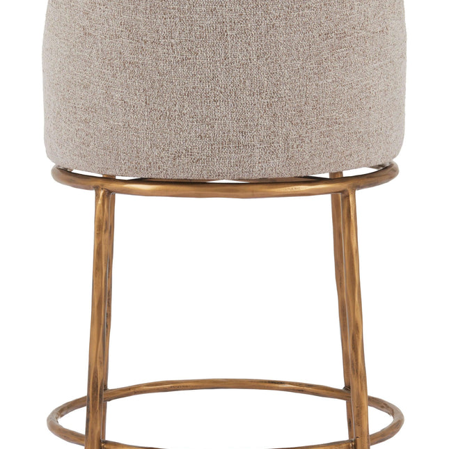 Nordhavn Swivel Counter Stool Beige & Gold Counter Stools TriadCommerceInc   