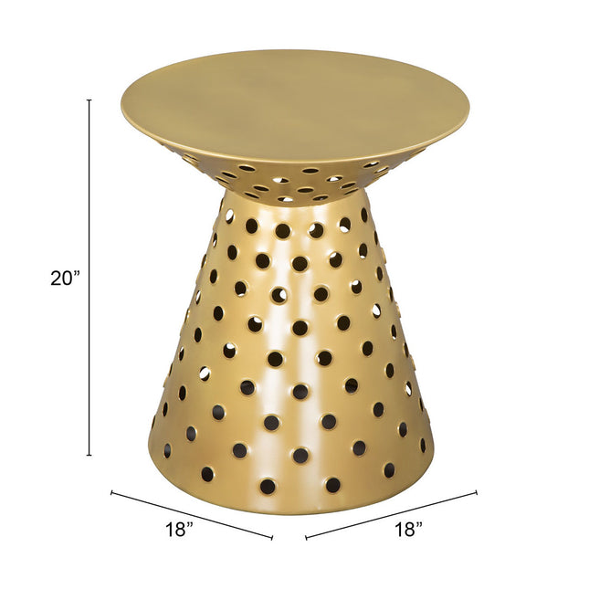 Proton Side Table Gold Side Tables TriadCommerceInc   