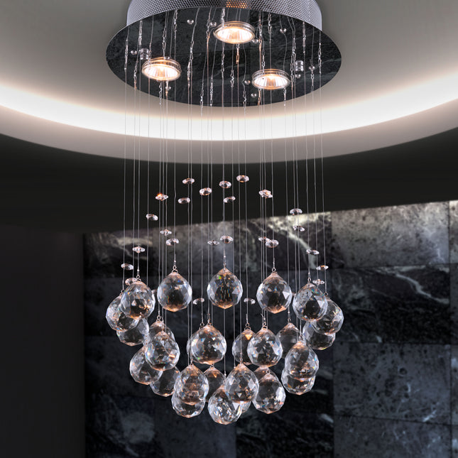 Pollow Ceiling Lamp Chrome Chandeliers TriadCommerceInc   