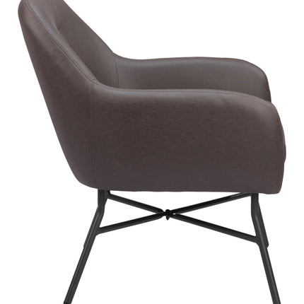 Hans Accent Chair Vintage Brown Chairs [TriadCommerceInc]   