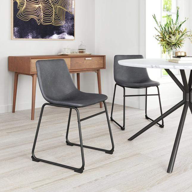 Smart Dining Chair (Set of 2) Charcoal Chairs TriadCommerceInc   