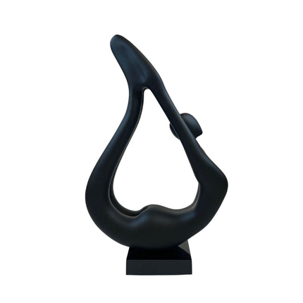 Yoga Black Sculpture - White Base Sculpture TriadCommerceInc   