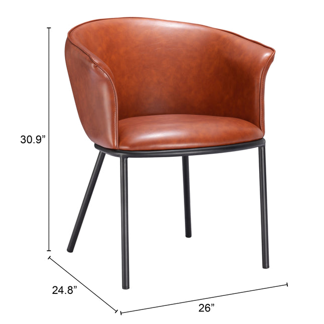 Garston Dining Chair Brown Chairs TriadCommerceInc   