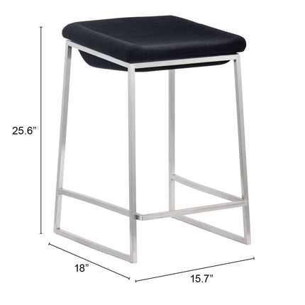 Lids Counter Stool (Set of 2) Dark Gray Counter Stools TriadCommerceInc   