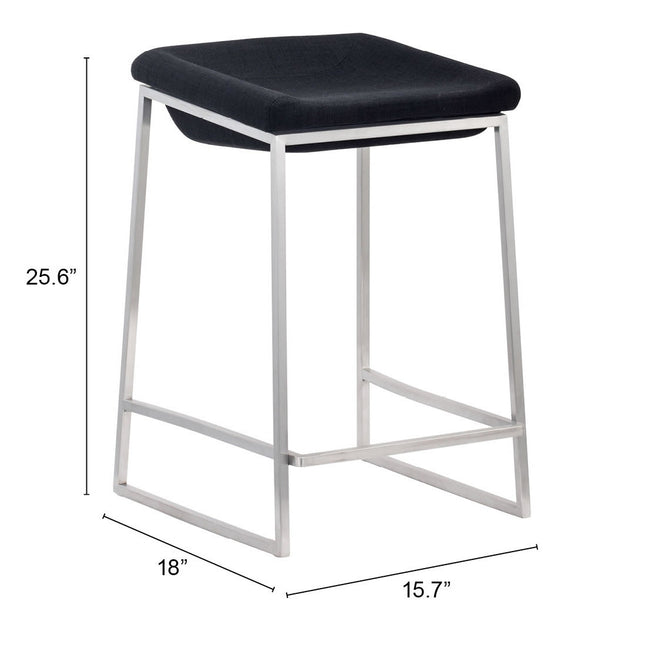 Lids Counter Stool (Set of 2) Dark Gray Counter Stools TriadCommerceInc   