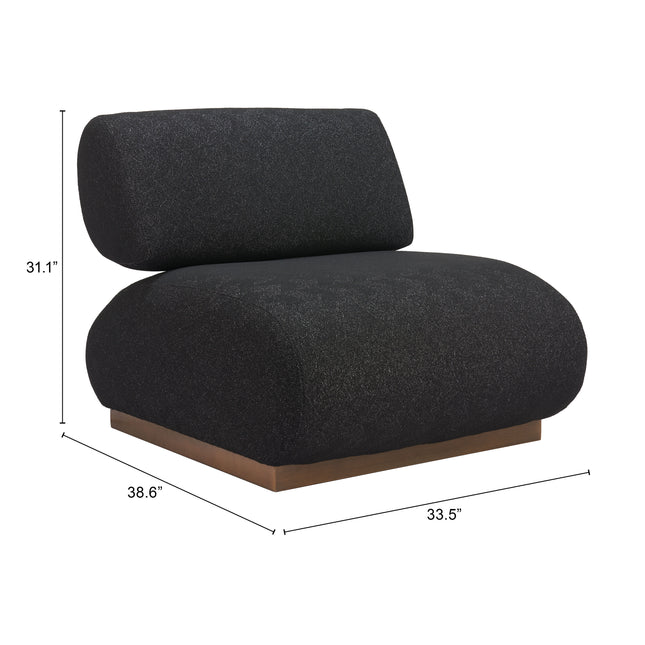 Barsa Accent Chair Black Chairs [TriadCommerceInc]   