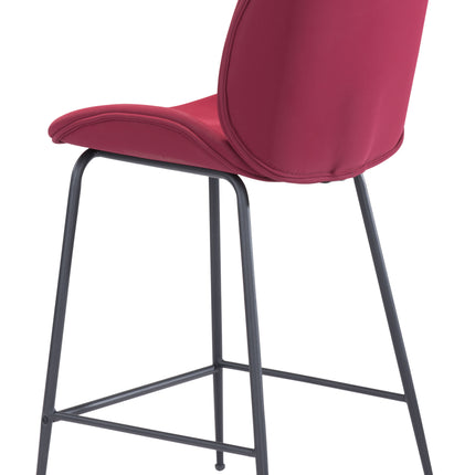 Miles Counter Stool Red Counter Stools TriadCommerceInc   