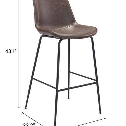 Byron Barstool Brown Barstools TriadCommerceInc   