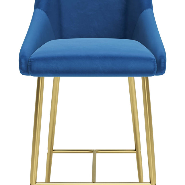 Madelaine Counter Stool Navy Blue & Gold Counter Stools TriadCommerceInc   