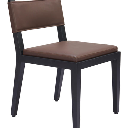 Roxas Dining Chair (Set of 2) Brown Chairs [TriadCommerceInc]   