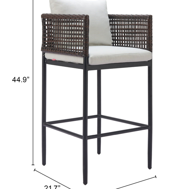 Palm Paradise Barstool Gray Seating TriadCommerceInc   