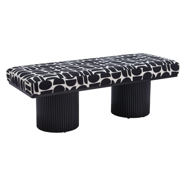 Botoia Bench Black & White Benches [TriadCommerceInc] Default Title  