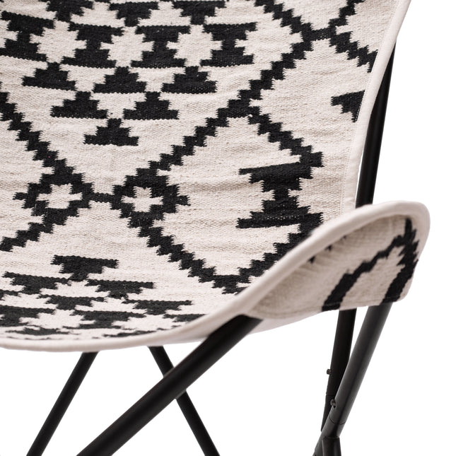 Rabat Accent Chair Beige & Black Chairs TriadCommerceInc   