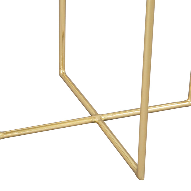 Lotus Side Table Gold Side Tables TriadCommerceInc   