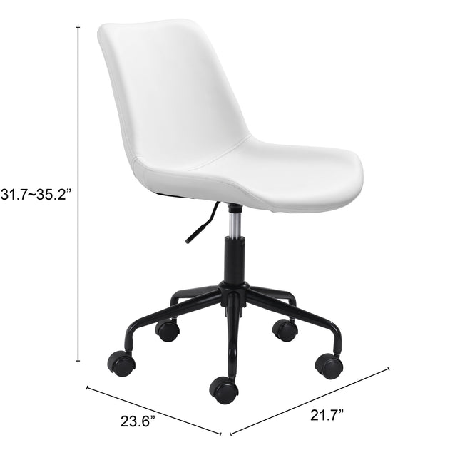 Byron Office Chair White Chairs TriadCommerceInc   