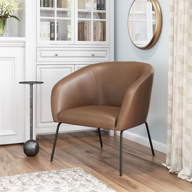 Quinten Accent Chair Vintage Brown Chairs [TriadCommerceInc]   