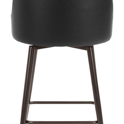 Keppel Swivel Counter Stool Black & Bronze Counter Stools TriadCommerceInc   