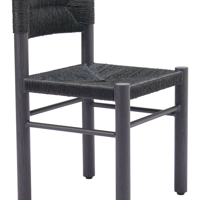 Iska Dining Chair (Set of 2) Black Seating TriadCommerceInc Default Title  