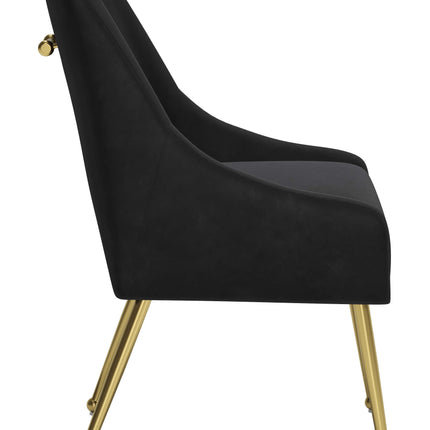 Maxine Dining Chair Black & Gold Chairs TriadCommerceInc   