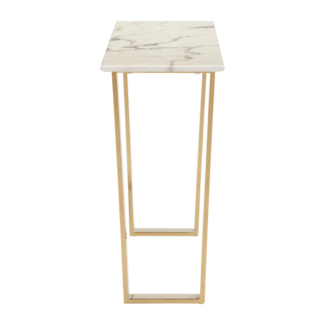 Atlas Console Table White & Gold Console Tables [TriadCommerceInc]   