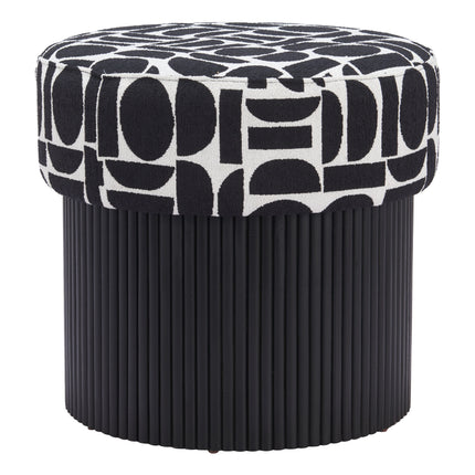 Boto Storage Ottoman Black & White Ottomans TriadCommerceInc Default Title  