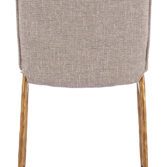 Nordvest Dining Chair Beige & Gold Chairs TriadCommerceInc   