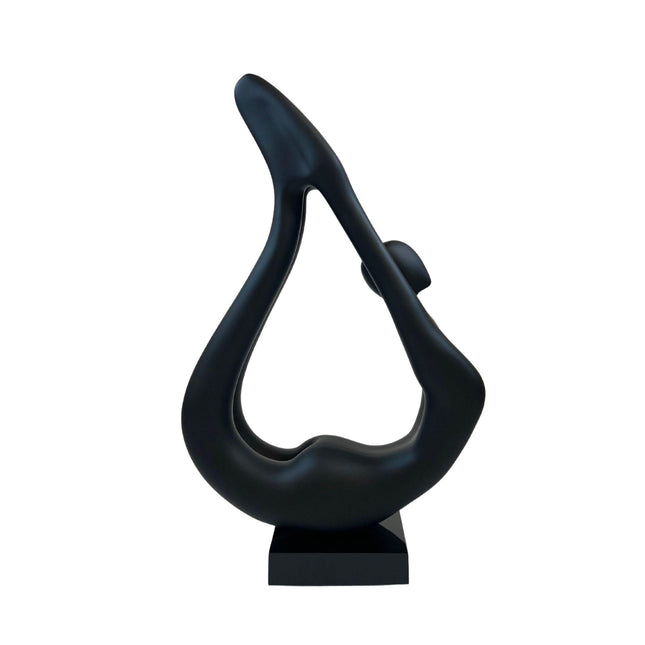 Yoga Black Sculpture - Gray Base Sculpture TriadCommerceInc   