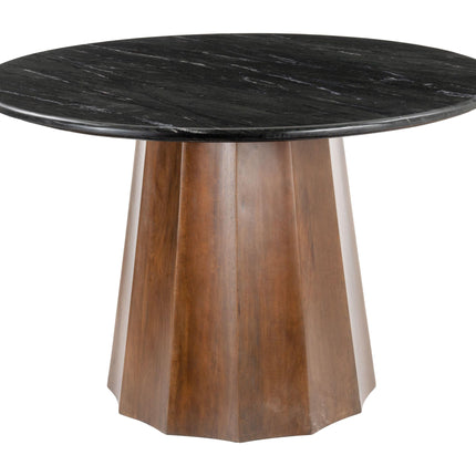 Aipe Dining Table Black & Brown Tables TriadCommerceInc   