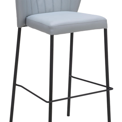 Linz Barstool (Set of 2) Gray Barstools [TriadCommerceInc]   